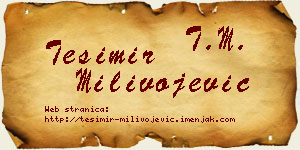 Tešimir Milivojević vizit kartica